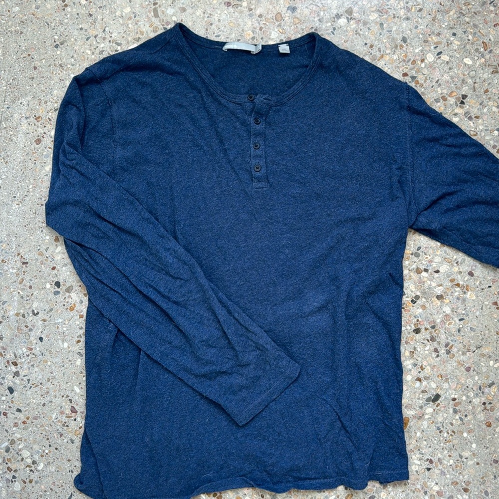 Vince Long Sleeve Slub Henley